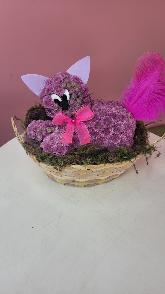Кошечка из хризантем